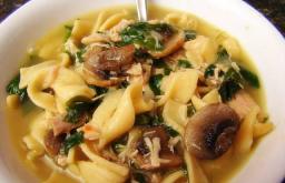 Chicken soup with mushrooms - a flavorful first course